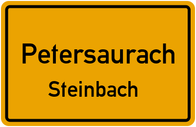Ortsschild Petersaurach Steinbach