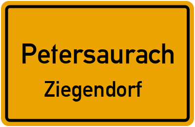 Ortsschild Petersaurach Ziegendorf