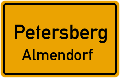 Ortsschild Petersberg Almendorf