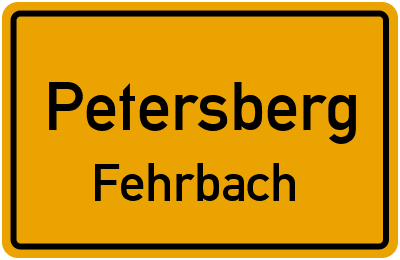 Straßenverzeichnis Petersberg Fehrbach