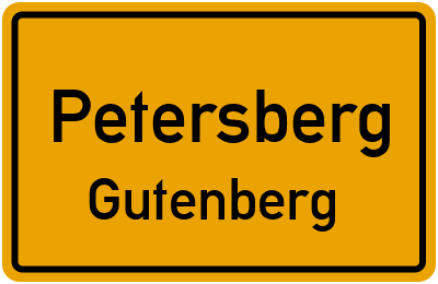 Straßenverzeichnis Petersberg Gutenberg