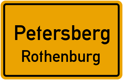 Straßenverzeichnis Petersberg Rothenburg