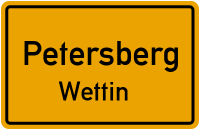 Straßenverzeichnis Petersberg Wettin