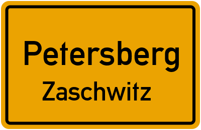Straßenverzeichnis Petersberg Zaschwitz