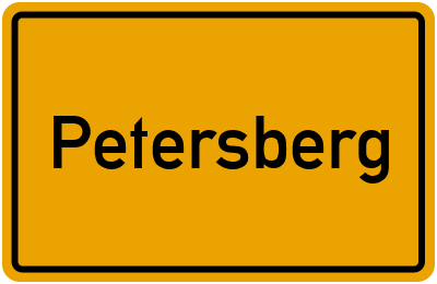 Ortsschild von Petersberg in Hessen