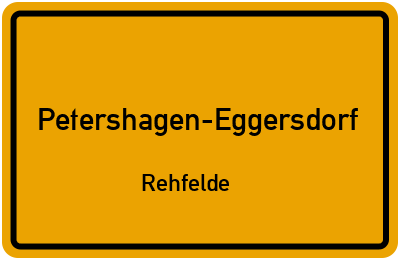 Straßenverzeichnis Petershagen-Eggersdorf Rehfelde