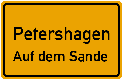 Straßenverzeichnis Petershagen Auf dem Sande