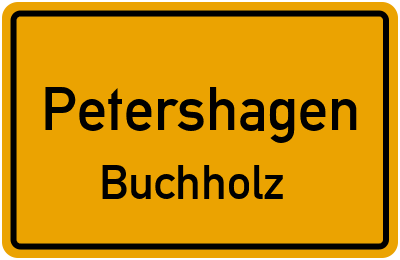Ortsschild Petershagen Buchholz