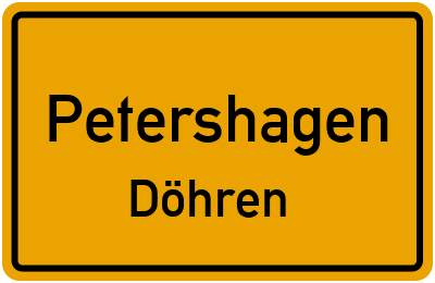 Ortsschild Petershagen Döhren
