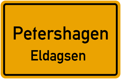 Ortsschild Petershagen Eldagsen