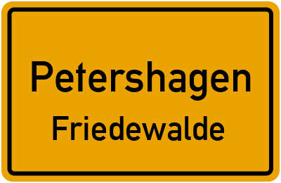 Ortsschild Petershagen Friedewalde