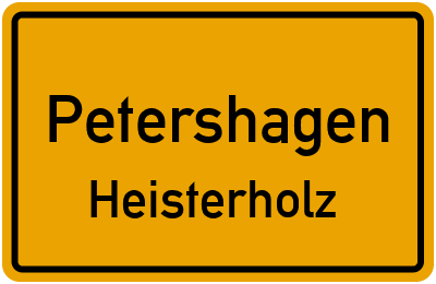 Straßenverzeichnis Petershagen Heisterholz