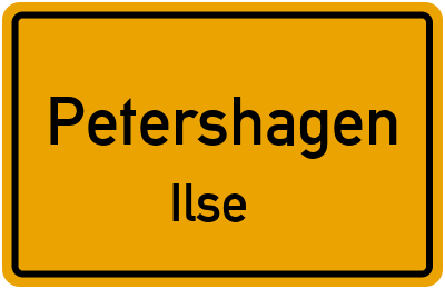 Ortsschild Petershagen Ilse