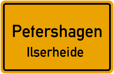 Ortsschild Petershagen Ilserheide
