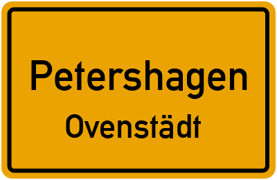 Ortsschild Petershagen Ovenstädt