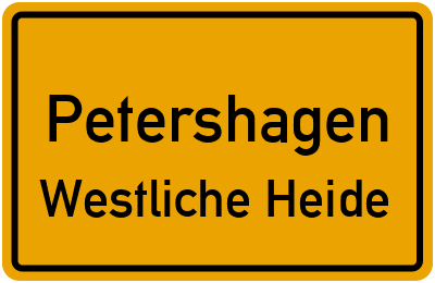 Straßenverzeichnis Petershagen Westliche Heide