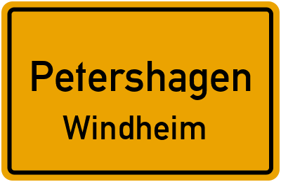 Straßenverzeichnis Petershagen Windheim