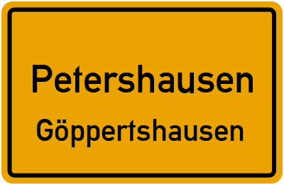 Ortsschild Petershausen Göppertshausen