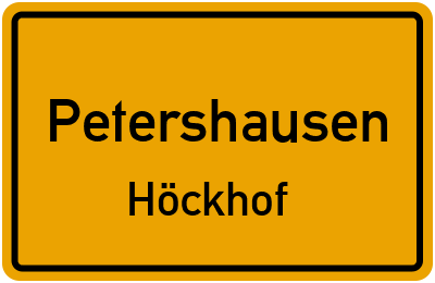 Straßenverzeichnis Petershausen Höckhof