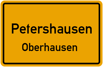 Straßenverzeichnis Petershausen Oberhausen