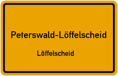 Straßenverzeichnis Peterswald-Löffelscheid Löffelscheid