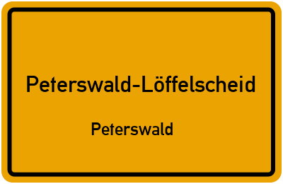 Straßenverzeichnis Peterswald-Löffelscheid Peterswald