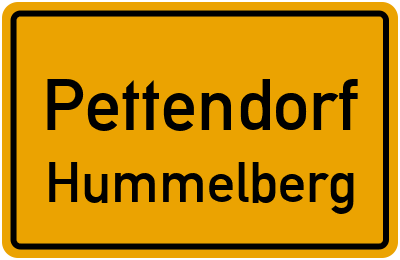 Ortsschild Pettendorf Hummelberg