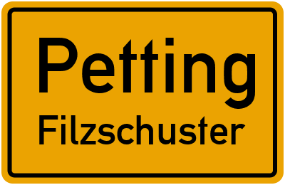 Straßenverzeichnis Petting Filzschuster