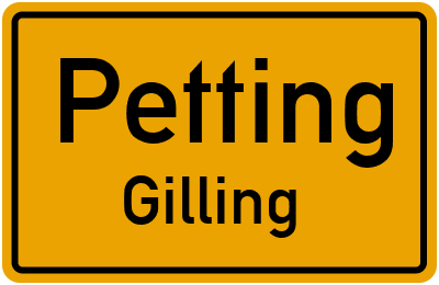 Straßenverzeichnis Petting Gilling