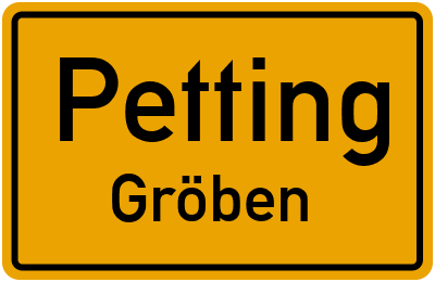 Straßenverzeichnis Petting Gröben