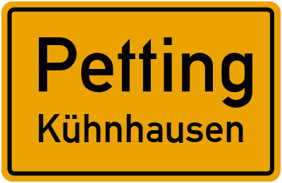 Straßenverzeichnis Petting Kühnhausen