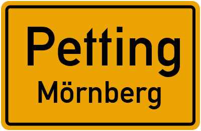 Straßenverzeichnis Petting Mörnberg