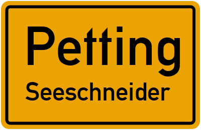 Straßenverzeichnis Petting Seeschneider