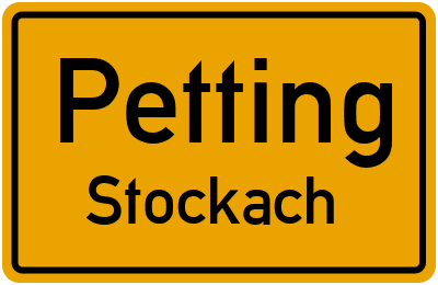 Straßenverzeichnis Petting Stockach