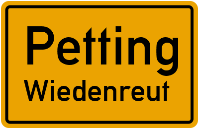 Straßenverzeichnis Petting Wiedenreut
