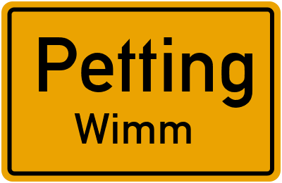 Straßenverzeichnis Petting Wimm
