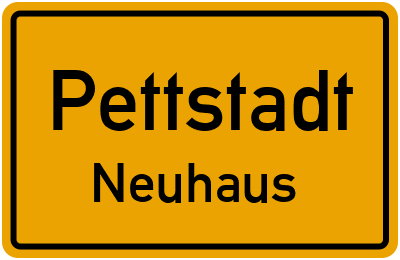 Ortsschild Pettstadt Neuhaus