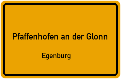 Straßenverzeichnis Pfaffenhofen an der Glonn Egenburg