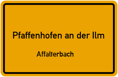Straßenverzeichnis Pfaffenhofen an der Ilm Affalterbach