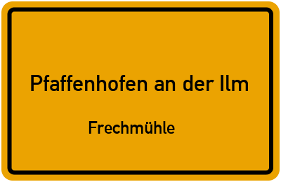 Straßenverzeichnis Pfaffenhofen an der Ilm Frechmühle