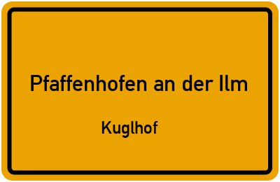 Straßenverzeichnis Pfaffenhofen an der Ilm Kuglhof