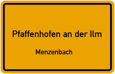 Straßenverzeichnis Pfaffenhofen an der Ilm Menzenbach