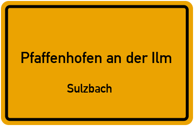 Straßenverzeichnis Pfaffenhofen an der Ilm Sulzbach