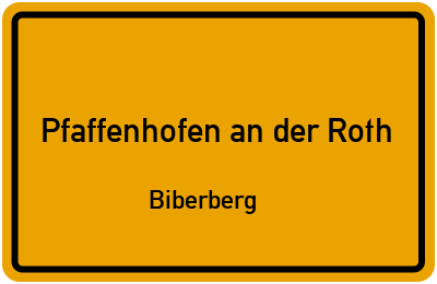 Straßenverzeichnis Pfaffenhofen an der Roth Biberberg