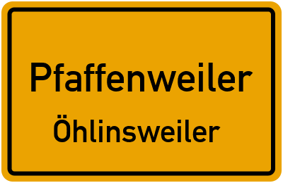 Straßenverzeichnis Pfaffenweiler Öhlinsweiler