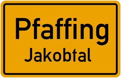 Straßenverzeichnis Pfaffing Jakobtal