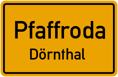 Straßenverzeichnis Pfaffroda Dörnthal