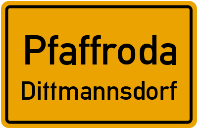 Straßenverzeichnis Pfaffroda Dittmannsdorf
