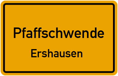 Straßenverzeichnis Pfaffschwende Ershausen
