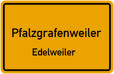 Ortsschild Pfalzgrafenweiler Edelweiler